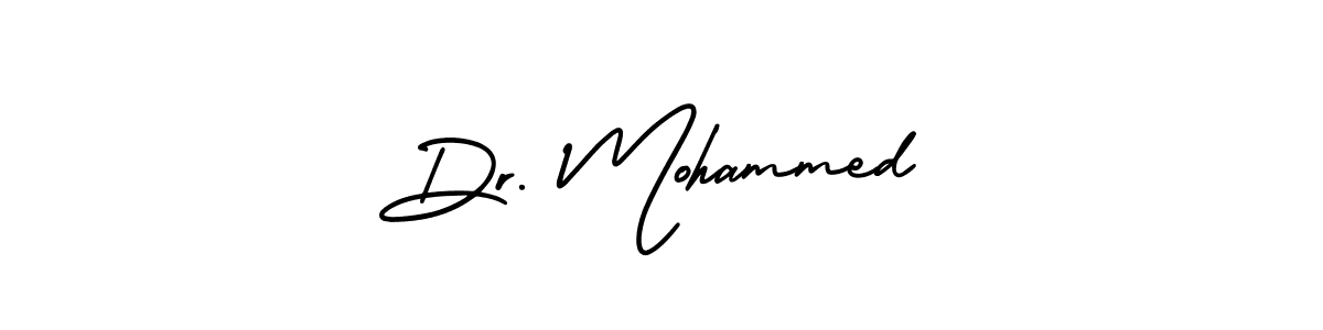 You should practise on your own different ways (AmerikaSignatureDemo-Regular) to write your name (Dr. Mohammed) in signature. don't let someone else do it for you. Dr. Mohammed signature style 3 images and pictures png