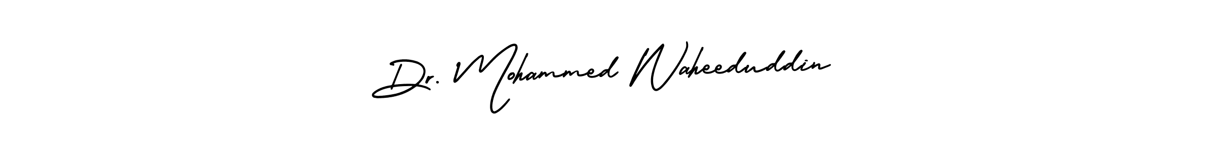 Similarly AmerikaSignatureDemo-Regular is the best handwritten signature design. Signature creator online .You can use it as an online autograph creator for name Dr. Mohammed Waheeduddin. Dr. Mohammed Waheeduddin signature style 3 images and pictures png