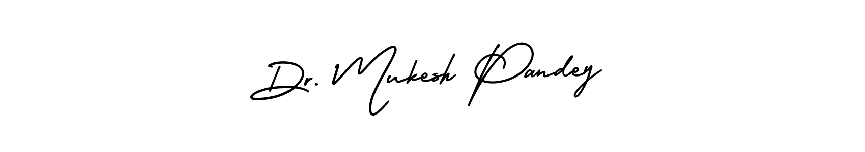 Dr. Mukesh Pandey stylish signature style. Best Handwritten Sign (AmerikaSignatureDemo-Regular) for my name. Handwritten Signature Collection Ideas for my name Dr. Mukesh Pandey. Dr. Mukesh Pandey signature style 3 images and pictures png