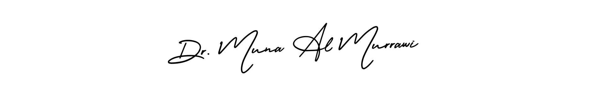 Create a beautiful signature design for name Dr. Muna Al Murrawi. With this signature (AmerikaSignatureDemo-Regular) fonts, you can make a handwritten signature for free. Dr. Muna Al Murrawi signature style 3 images and pictures png