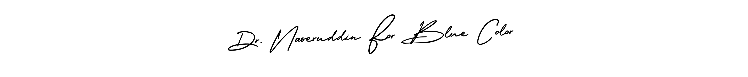 How to make Dr. Naseruddin For Blue Color name signature. Use AmerikaSignatureDemo-Regular style for creating short signs online. This is the latest handwritten sign. Dr. Naseruddin For Blue Color signature style 3 images and pictures png