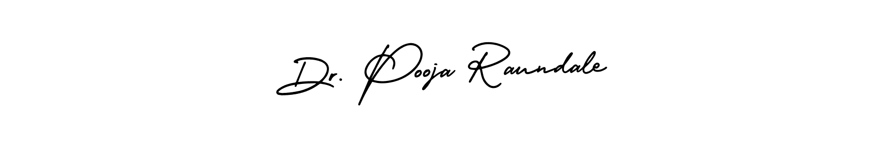 Dr. Pooja Raundale stylish signature style. Best Handwritten Sign (AmerikaSignatureDemo-Regular) for my name. Handwritten Signature Collection Ideas for my name Dr. Pooja Raundale. Dr. Pooja Raundale signature style 3 images and pictures png