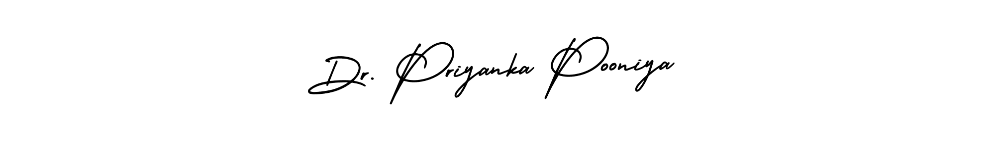 This is the best signature style for the Dr. Priyanka Pooniya name. Also you like these signature font (AmerikaSignatureDemo-Regular). Mix name signature. Dr. Priyanka Pooniya signature style 3 images and pictures png