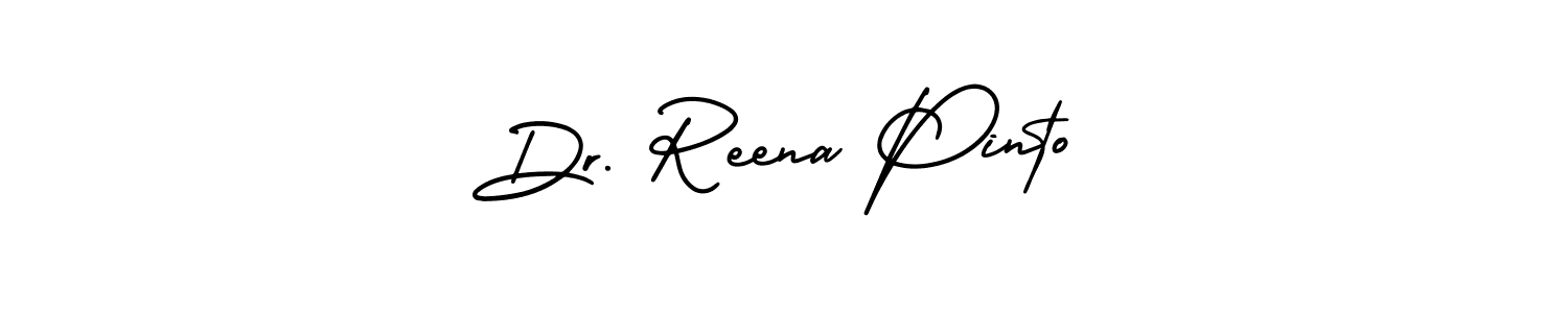 Use a signature maker to create a handwritten signature online. With this signature software, you can design (AmerikaSignatureDemo-Regular) your own signature for name Dr. Reena Pinto. Dr. Reena Pinto signature style 3 images and pictures png