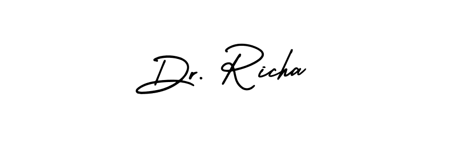 How to make Dr. Richa signature? AmerikaSignatureDemo-Regular is a professional autograph style. Create handwritten signature for Dr. Richa name. Dr. Richa signature style 3 images and pictures png