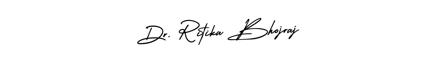 Make a beautiful signature design for name Dr. Ritika Bhojraj. With this signature (AmerikaSignatureDemo-Regular) style, you can create a handwritten signature for free. Dr. Ritika Bhojraj signature style 3 images and pictures png