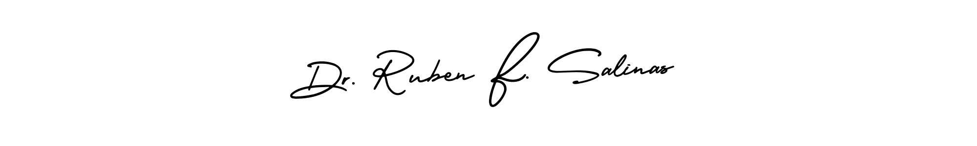 How to make Dr. Ruben F. Salinas name signature. Use AmerikaSignatureDemo-Regular style for creating short signs online. This is the latest handwritten sign. Dr. Ruben F. Salinas signature style 3 images and pictures png