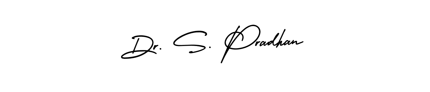 Dr. S. Pradhan stylish signature style. Best Handwritten Sign (AmerikaSignatureDemo-Regular) for my name. Handwritten Signature Collection Ideas for my name Dr. S. Pradhan. Dr. S. Pradhan signature style 3 images and pictures png