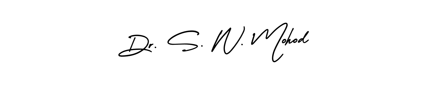 Make a beautiful signature design for name Dr. S. W. Mohod. With this signature (AmerikaSignatureDemo-Regular) style, you can create a handwritten signature for free. Dr. S. W. Mohod signature style 3 images and pictures png