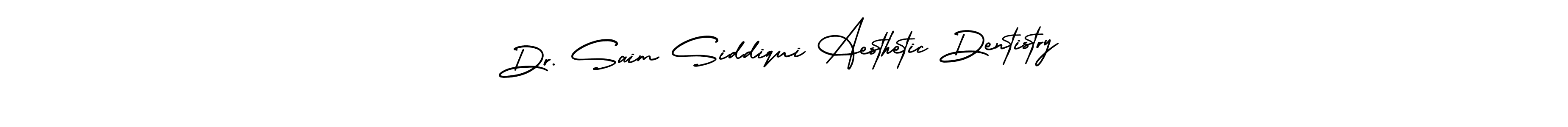 Use a signature maker to create a handwritten signature online. With this signature software, you can design (AmerikaSignatureDemo-Regular) your own signature for name Dr. Saim Siddiqui Aesthetic Dentistry. Dr. Saim Siddiqui Aesthetic Dentistry signature style 3 images and pictures png