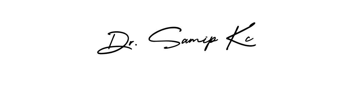 Dr. Samip Kc stylish signature style. Best Handwritten Sign (AmerikaSignatureDemo-Regular) for my name. Handwritten Signature Collection Ideas for my name Dr. Samip Kc. Dr. Samip Kc signature style 3 images and pictures png