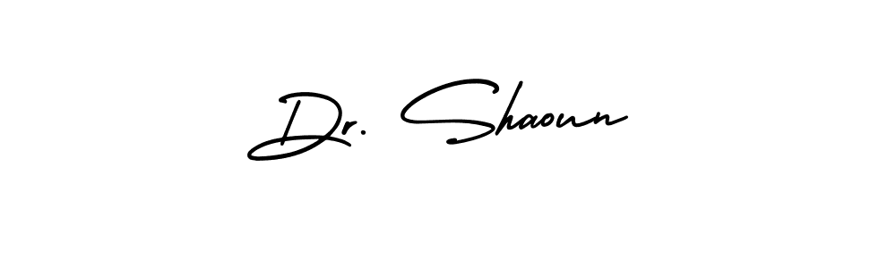Also You can easily find your signature by using the search form. We will create Dr. Shaoun name handwritten signature images for you free of cost using AmerikaSignatureDemo-Regular sign style. Dr. Shaoun signature style 3 images and pictures png