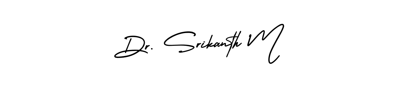How to make Dr. Srikanth M signature? AmerikaSignatureDemo-Regular is a professional autograph style. Create handwritten signature for Dr. Srikanth M name. Dr. Srikanth M signature style 3 images and pictures png