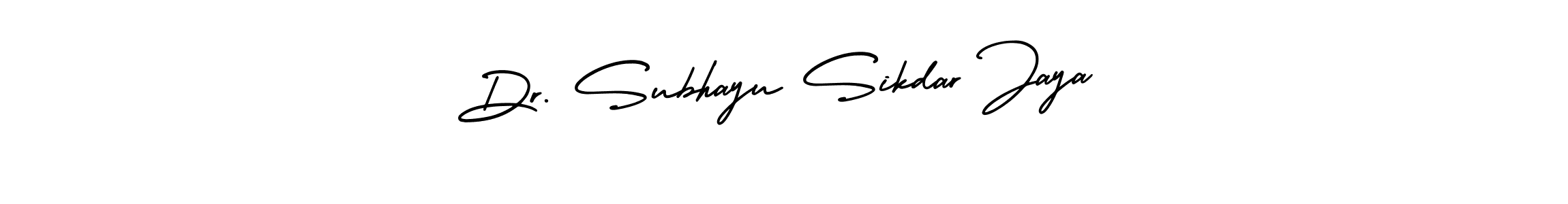 Make a beautiful signature design for name Dr. Subhayu Sikdar Jaya. With this signature (AmerikaSignatureDemo-Regular) style, you can create a handwritten signature for free. Dr. Subhayu Sikdar Jaya signature style 3 images and pictures png