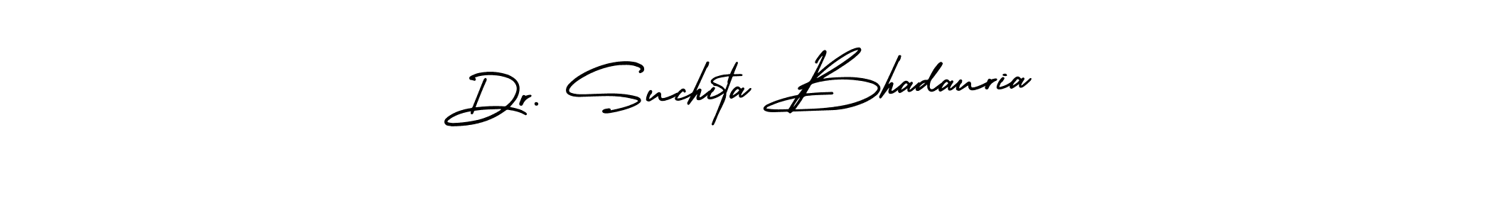 Make a beautiful signature design for name Dr. Suchita Bhadauria. With this signature (AmerikaSignatureDemo-Regular) style, you can create a handwritten signature for free. Dr. Suchita Bhadauria signature style 3 images and pictures png