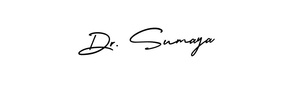 This is the best signature style for the Dr. Sumaya name. Also you like these signature font (AmerikaSignatureDemo-Regular). Mix name signature. Dr. Sumaya signature style 3 images and pictures png