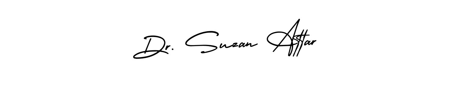 Make a beautiful signature design for name Dr. Suzan Attar. With this signature (AmerikaSignatureDemo-Regular) style, you can create a handwritten signature for free. Dr. Suzan Attar signature style 3 images and pictures png