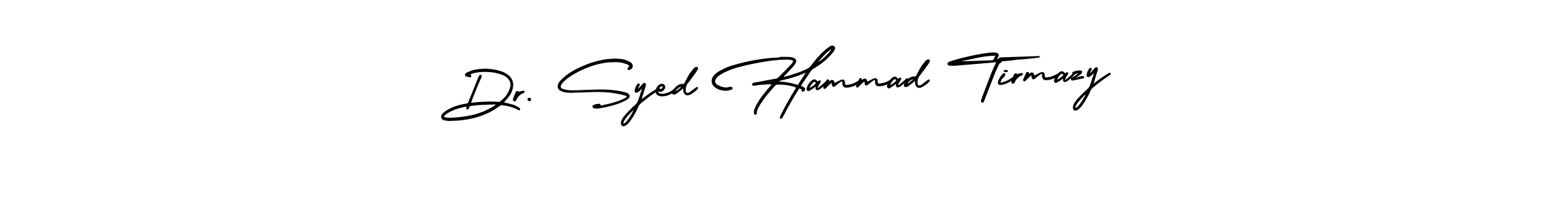 Similarly AmerikaSignatureDemo-Regular is the best handwritten signature design. Signature creator online .You can use it as an online autograph creator for name Dr. Syed Hammad Tirmazy. Dr. Syed Hammad Tirmazy signature style 3 images and pictures png