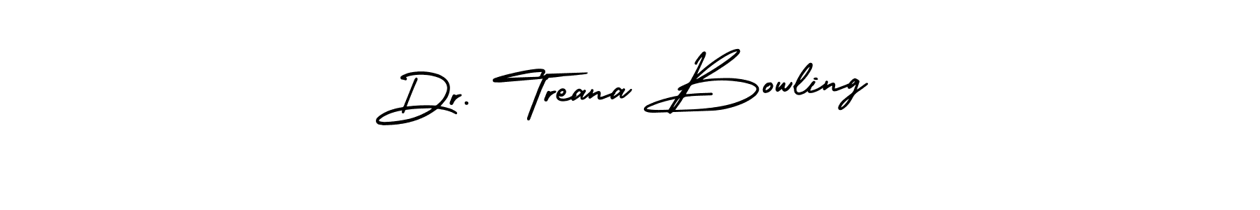 How to make Dr. Treana Bowling name signature. Use AmerikaSignatureDemo-Regular style for creating short signs online. This is the latest handwritten sign. Dr. Treana Bowling signature style 3 images and pictures png