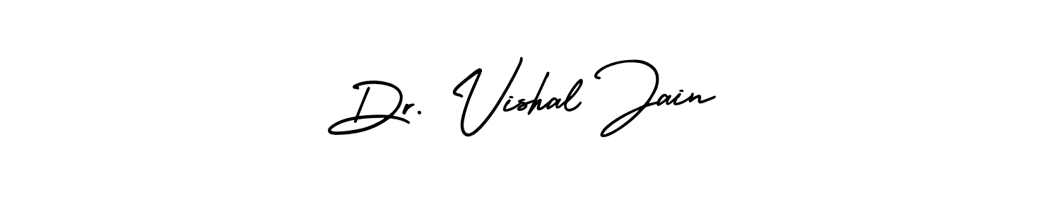 The best way (AmerikaSignatureDemo-Regular) to make a short signature is to pick only two or three words in your name. The name Dr. Vishal Jain include a total of six letters. For converting this name. Dr. Vishal Jain signature style 3 images and pictures png