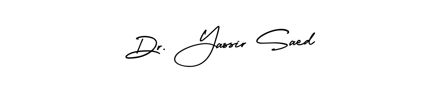 Check out images of Autograph of Dr. Yassir Saed name. Actor Dr. Yassir Saed Signature Style. AmerikaSignatureDemo-Regular is a professional sign style online. Dr. Yassir Saed signature style 3 images and pictures png