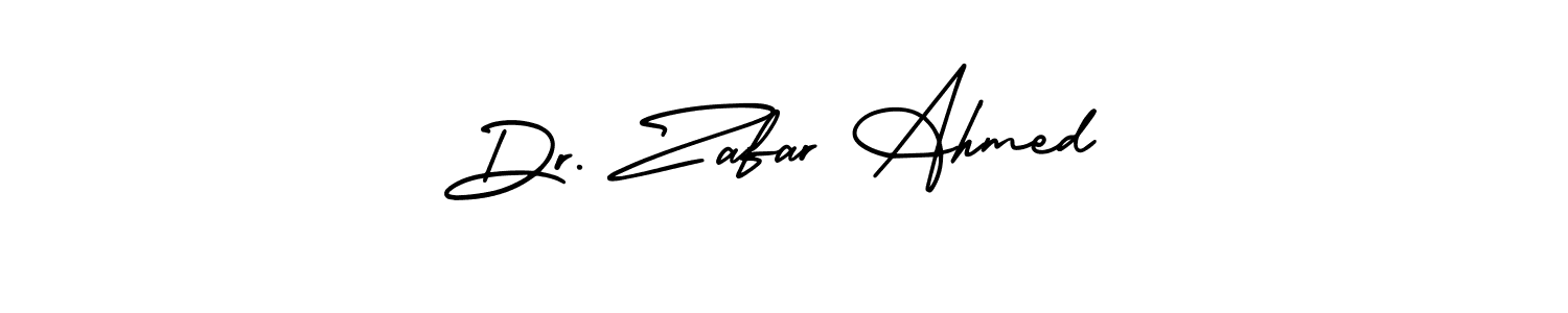 This is the best signature style for the Dr. Zafar Ahmed name. Also you like these signature font (AmerikaSignatureDemo-Regular). Mix name signature. Dr. Zafar Ahmed signature style 3 images and pictures png