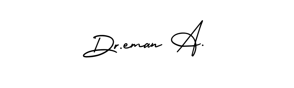 Design your own signature with our free online signature maker. With this signature software, you can create a handwritten (AmerikaSignatureDemo-Regular) signature for name Dr.eman A.. Dr.eman A. signature style 3 images and pictures png