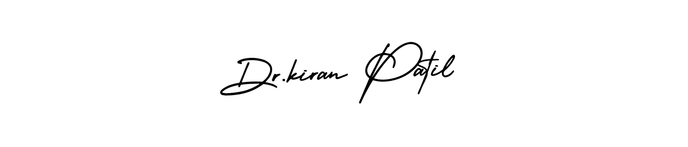 The best way (AmerikaSignatureDemo-Regular) to make a short signature is to pick only two or three words in your name. The name Dr.kiran Patil include a total of six letters. For converting this name. Dr.kiran Patil signature style 3 images and pictures png