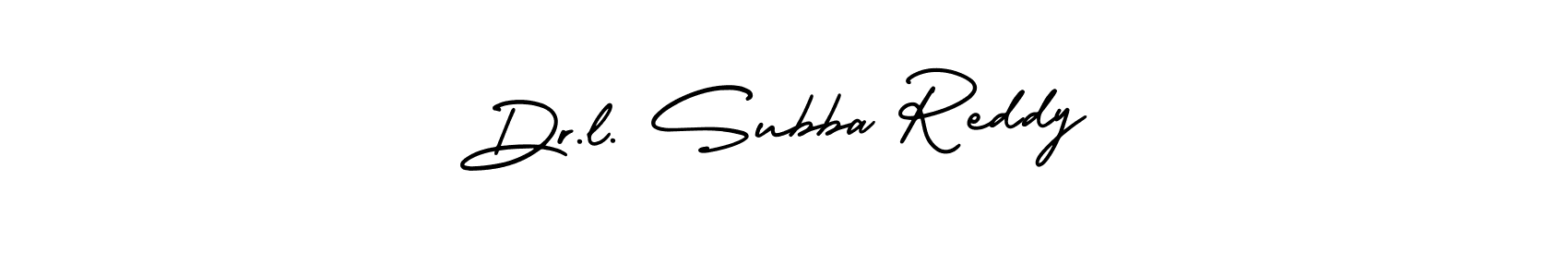 Make a short Dr.l. Subba Reddy signature style. Manage your documents anywhere anytime using AmerikaSignatureDemo-Regular. Create and add eSignatures, submit forms, share and send files easily. Dr.l. Subba Reddy signature style 3 images and pictures png