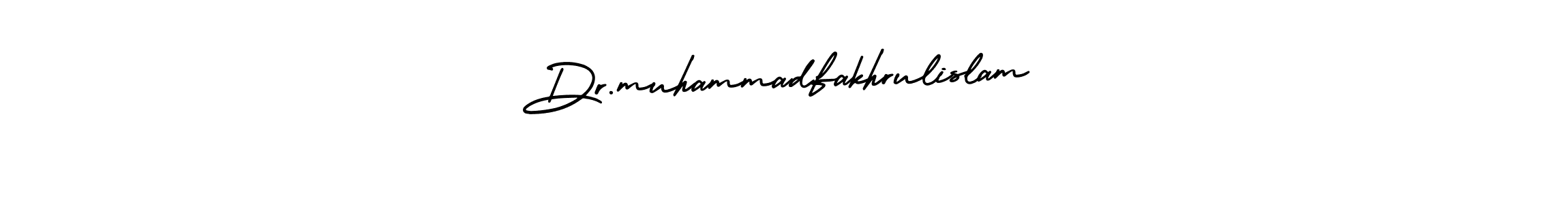 if you are searching for the best signature style for your name Dr.muhammadfakhrulislam. so please give up your signature search. here we have designed multiple signature styles  using AmerikaSignatureDemo-Regular. Dr.muhammadfakhrulislam signature style 3 images and pictures png