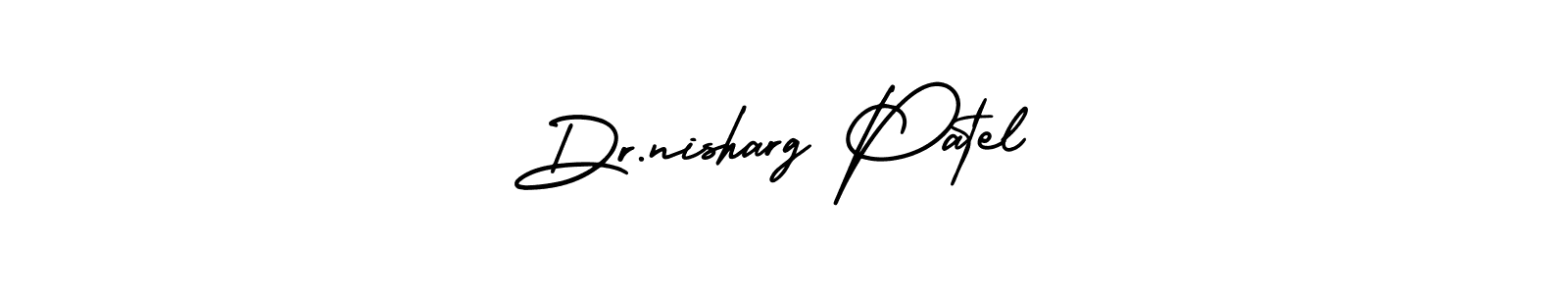 It looks lik you need a new signature style for name Dr.nisharg Patel. Design unique handwritten (AmerikaSignatureDemo-Regular) signature with our free signature maker in just a few clicks. Dr.nisharg Patel signature style 3 images and pictures png