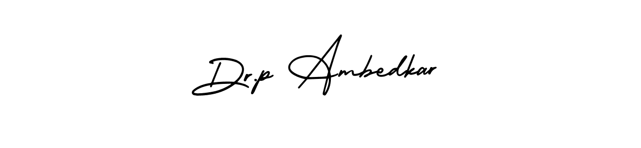 Create a beautiful signature design for name Dr.p Ambedkar. With this signature (AmerikaSignatureDemo-Regular) fonts, you can make a handwritten signature for free. Dr.p Ambedkar signature style 3 images and pictures png