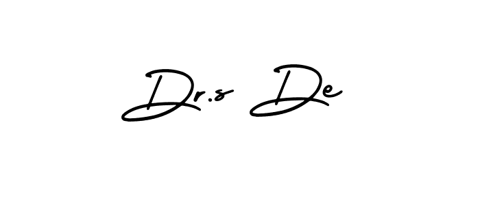 The best way (AmerikaSignatureDemo-Regular) to make a short signature is to pick only two or three words in your name. The name Dr.s De include a total of six letters. For converting this name. Dr.s De signature style 3 images and pictures png