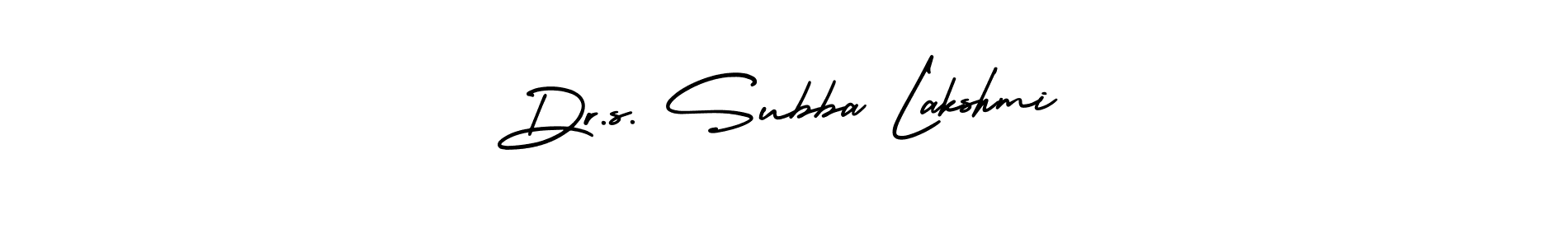 Dr.s. Subba Lakshmi stylish signature style. Best Handwritten Sign (AmerikaSignatureDemo-Regular) for my name. Handwritten Signature Collection Ideas for my name Dr.s. Subba Lakshmi. Dr.s. Subba Lakshmi signature style 3 images and pictures png