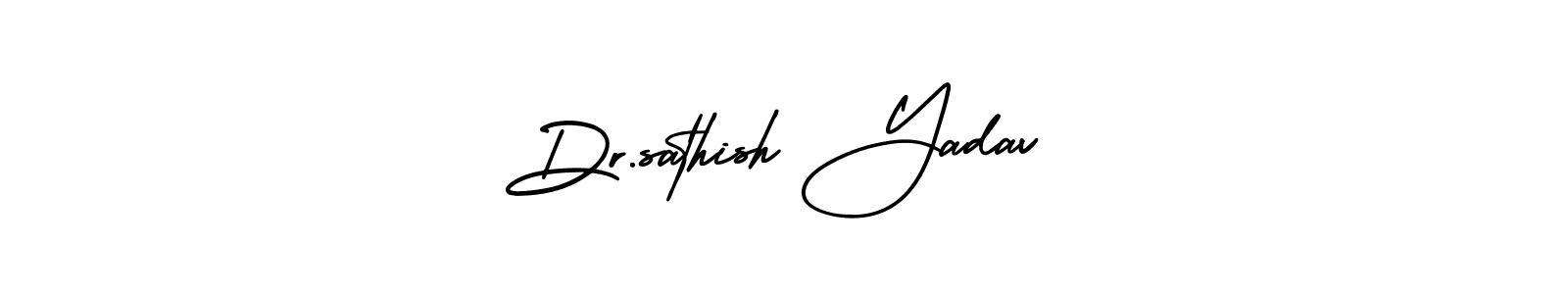AmerikaSignatureDemo-Regular is a professional signature style that is perfect for those who want to add a touch of class to their signature. It is also a great choice for those who want to make their signature more unique. Get Dr.sathish Yadav name to fancy signature for free. Dr.sathish Yadav signature style 3 images and pictures png
