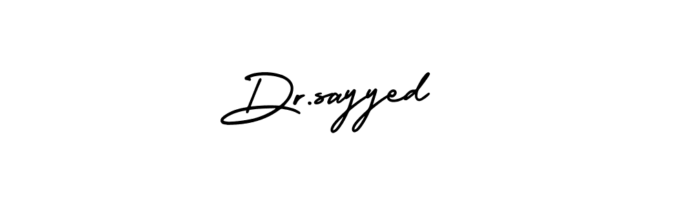 It looks lik you need a new signature style for name Dr.sayyed . Design unique handwritten (AmerikaSignatureDemo-Regular) signature with our free signature maker in just a few clicks. Dr.sayyed  signature style 3 images and pictures png