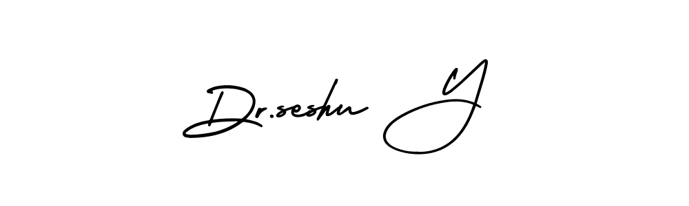 You should practise on your own different ways (AmerikaSignatureDemo-Regular) to write your name (Dr.seshu Y) in signature. don't let someone else do it for you. Dr.seshu Y signature style 3 images and pictures png