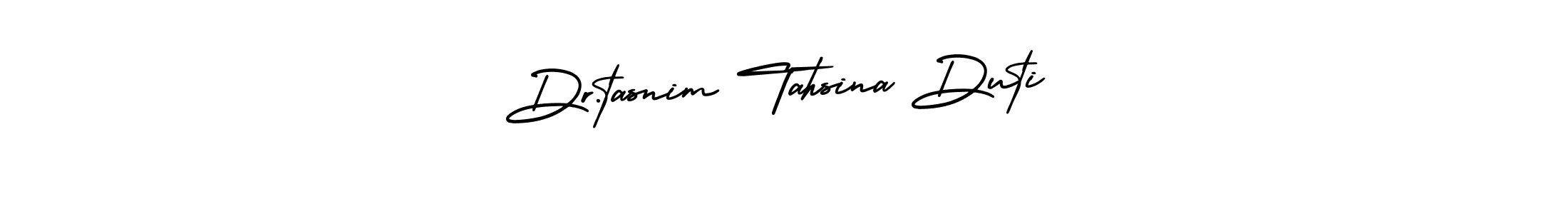 Design your own signature with our free online signature maker. With this signature software, you can create a handwritten (AmerikaSignatureDemo-Regular) signature for name Dr.tasnim Tahsina Duti. Dr.tasnim Tahsina Duti signature style 3 images and pictures png