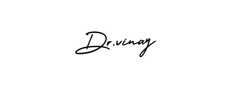 Use a signature maker to create a handwritten signature online. With this signature software, you can design (AmerikaSignatureDemo-Regular) your own signature for name Dr.vinay. Dr.vinay signature style 3 images and pictures png