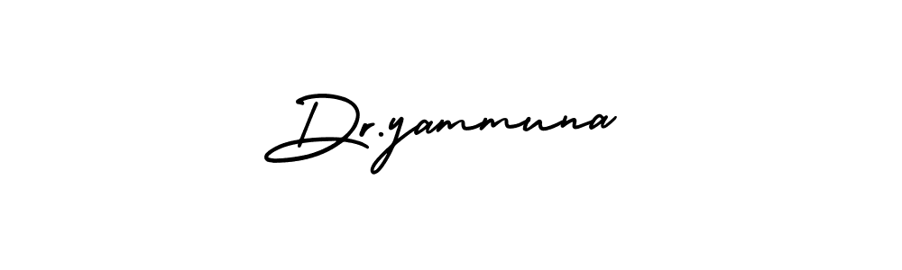 How to make Dr.yammuna name signature. Use AmerikaSignatureDemo-Regular style for creating short signs online. This is the latest handwritten sign. Dr.yammuna signature style 3 images and pictures png