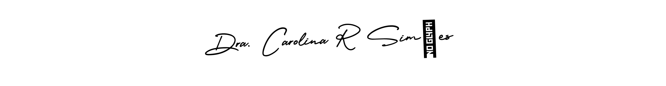 Dra. Carolina R Simões stylish signature style. Best Handwritten Sign (AmerikaSignatureDemo-Regular) for my name. Handwritten Signature Collection Ideas for my name Dra. Carolina R Simões. Dra. Carolina R Simões signature style 3 images and pictures png