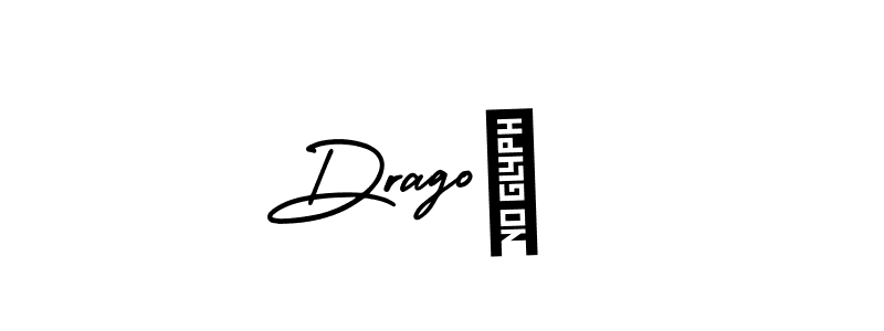 This is the best signature style for the Dragoș  name. Also you like these signature font (AmerikaSignatureDemo-Regular). Mix name signature. Dragoș  signature style 3 images and pictures png