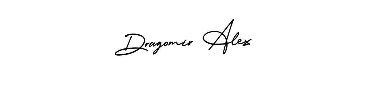 Create a beautiful signature design for name Dragomir Alex. With this signature (AmerikaSignatureDemo-Regular) fonts, you can make a handwritten signature for free. Dragomir Alex signature style 3 images and pictures png