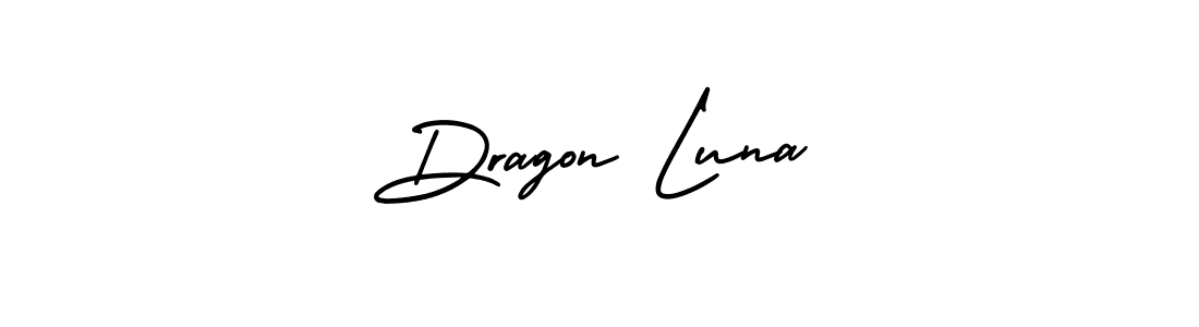 Use a signature maker to create a handwritten signature online. With this signature software, you can design (AmerikaSignatureDemo-Regular) your own signature for name Dragon Luna. Dragon Luna signature style 3 images and pictures png