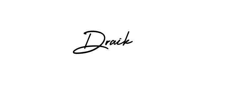 AmerikaSignatureDemo-Regular is a professional signature style that is perfect for those who want to add a touch of class to their signature. It is also a great choice for those who want to make their signature more unique. Get Draik    name to fancy signature for free. Draik    signature style 3 images and pictures png