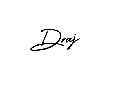 You should practise on your own different ways (AmerikaSignatureDemo-Regular) to write your name (Draj) in signature. don't let someone else do it for you. Draj signature style 3 images and pictures png