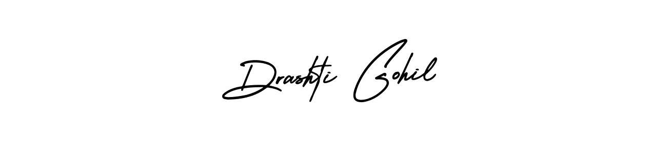 Similarly AmerikaSignatureDemo-Regular is the best handwritten signature design. Signature creator online .You can use it as an online autograph creator for name Drashti Gohil. Drashti Gohil signature style 3 images and pictures png
