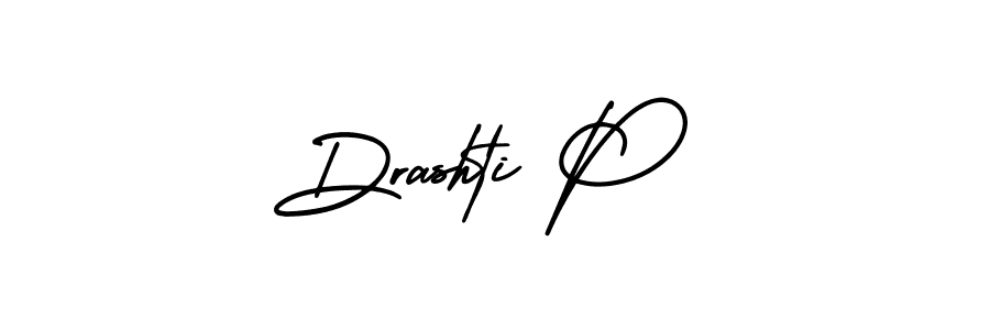 It looks lik you need a new signature style for name Drashti P. Design unique handwritten (AmerikaSignatureDemo-Regular) signature with our free signature maker in just a few clicks. Drashti P signature style 3 images and pictures png