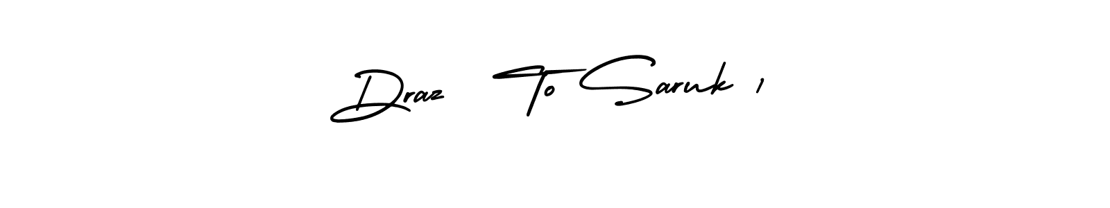 Also You can easily find your signature by using the search form. We will create Draz  To Saruk 1 name handwritten signature images for you free of cost using AmerikaSignatureDemo-Regular sign style. Draz  To Saruk 1 signature style 3 images and pictures png