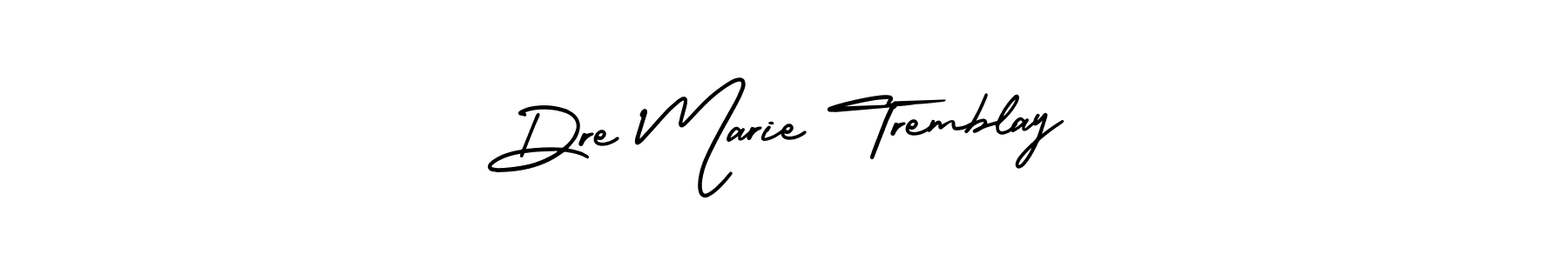 Also You can easily find your signature by using the search form. We will create Dre Marie Tremblay name handwritten signature images for you free of cost using AmerikaSignatureDemo-Regular sign style. Dre Marie Tremblay signature style 3 images and pictures png